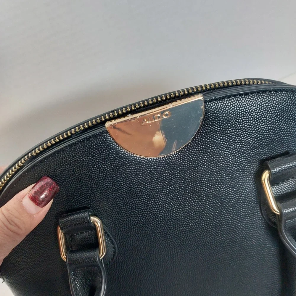 Aldo Black Pentir Satchel‎ Faux Leather